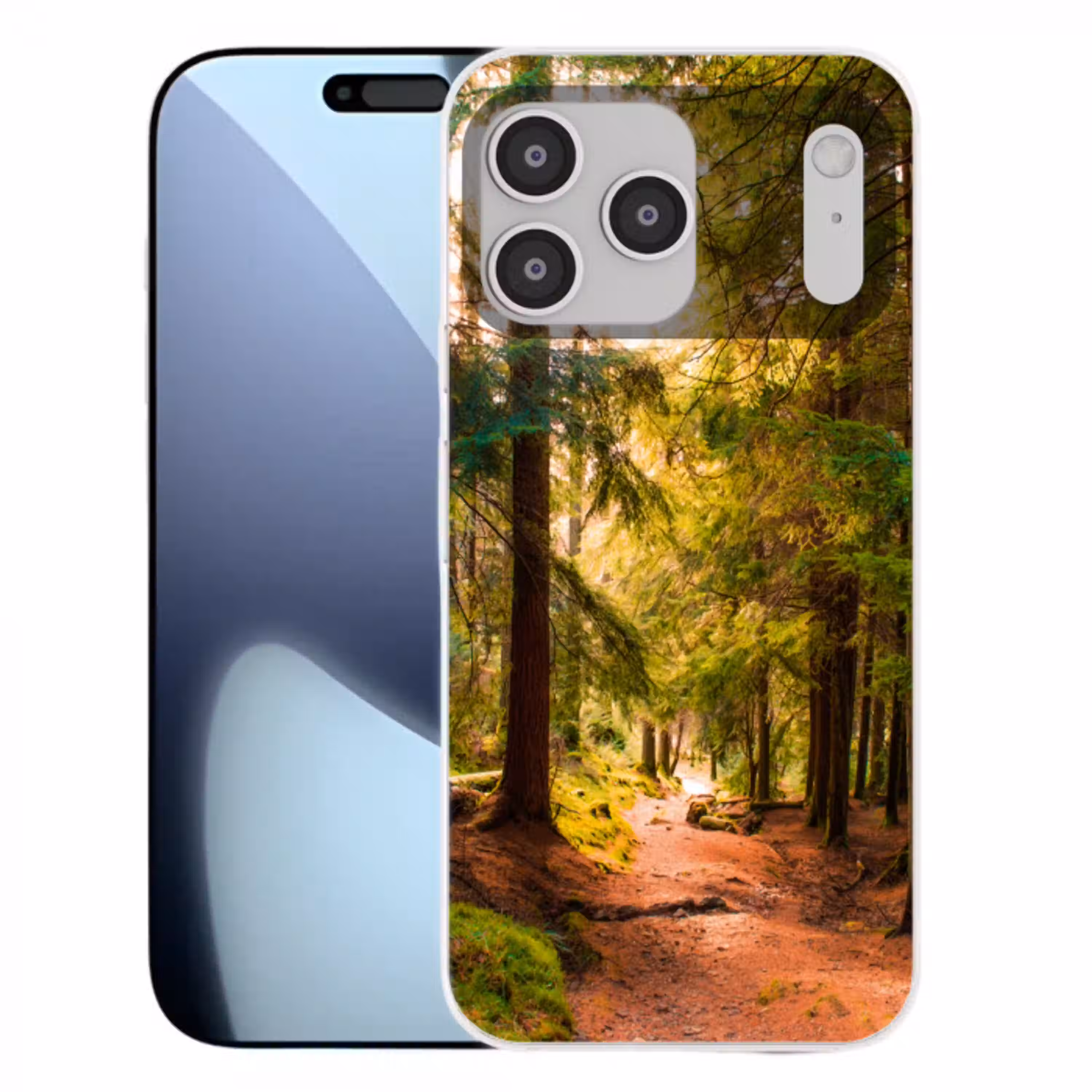 Bos - Pad - Bomen - Groen - Zon - Natuur Telefoonhoesje iPhone 17 Pro Max klein -3d