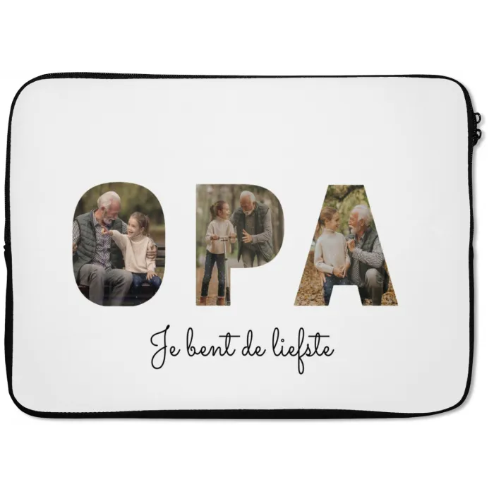 Opa - Lettercollage laptophoes neopreen klein -zkaufland3dotto