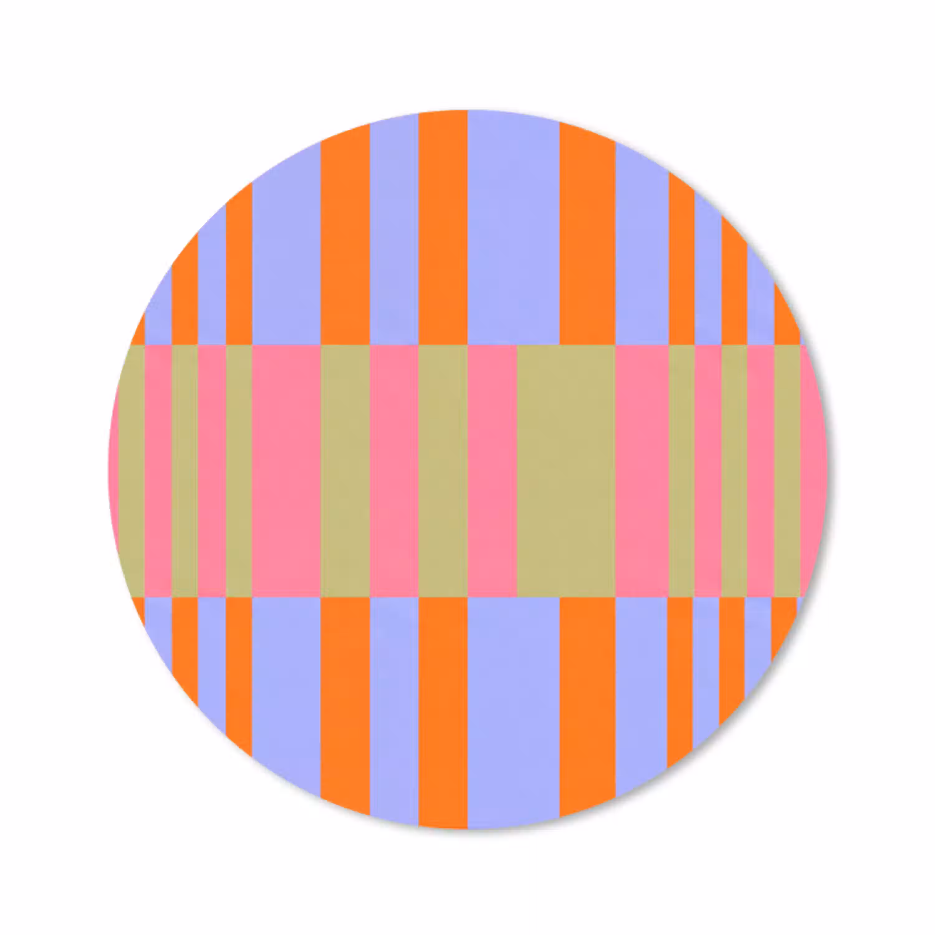Abstract - Patroon - Geometrisch - Kleurrijk - Modern Muismat rond klein -3d