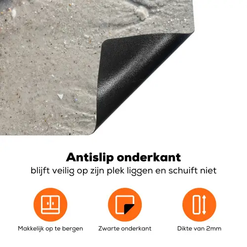 Zeester - Strand - Zee Inductie beschermer vinyl 3mm klein -zzzzzzz-td-onderkant