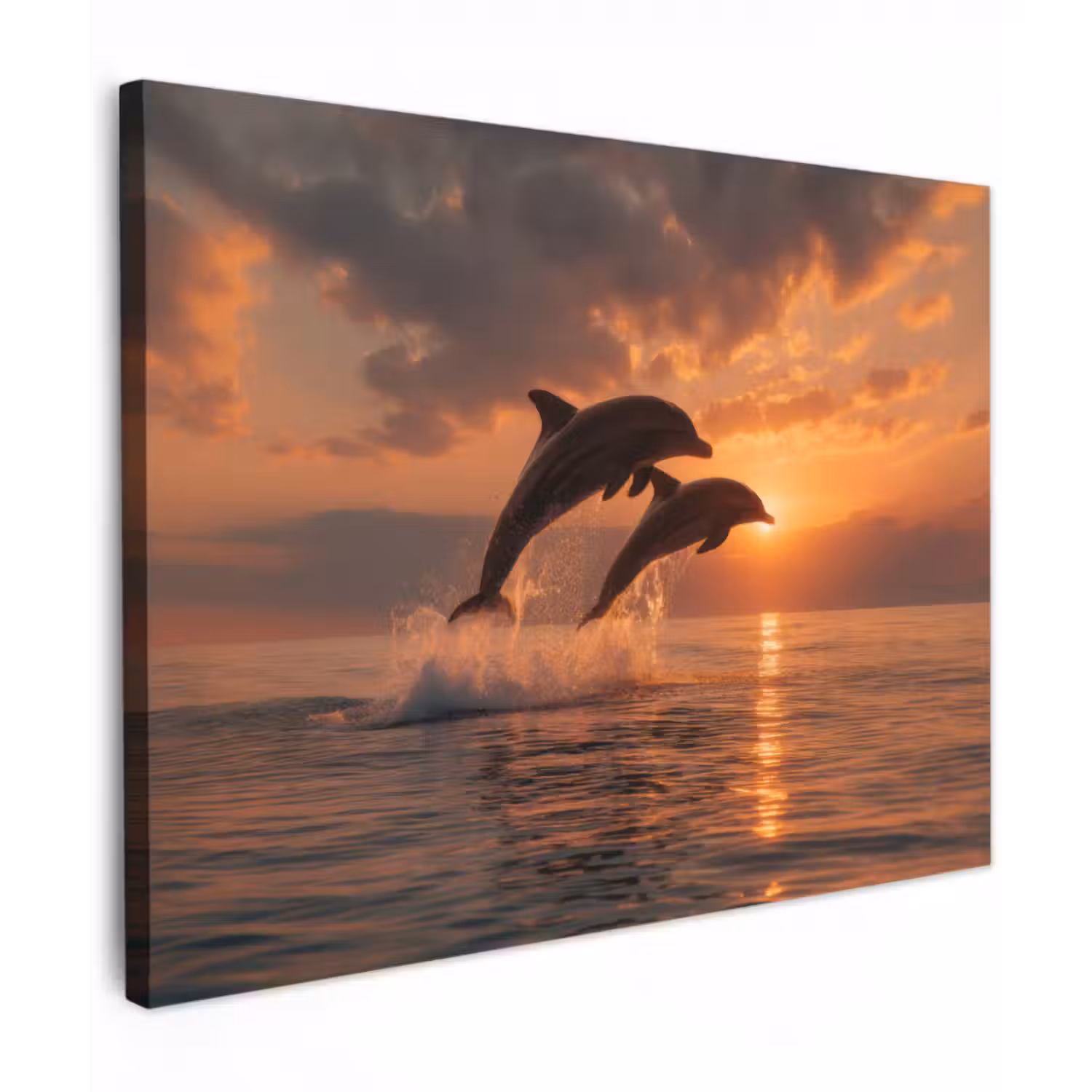 Leinwandbild - Delfine - Meer - Realistisch