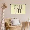 Oh hi - Geel - Monogram Wandkleed katoen klein -wsfeer5_kind
