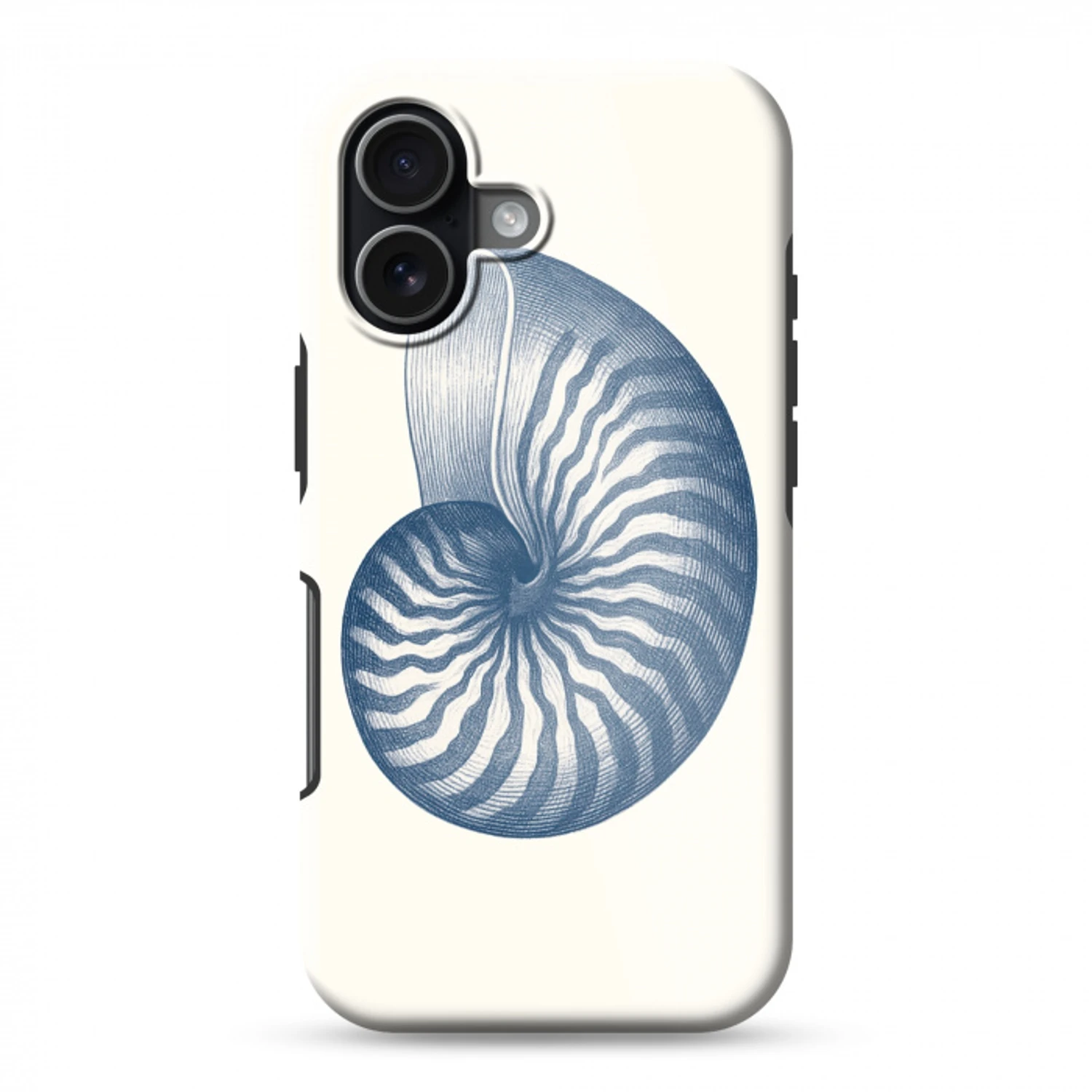 Blauw - Schelp - Spiraal Toughcase MagSafe Apple iPhone 17 klein -3d