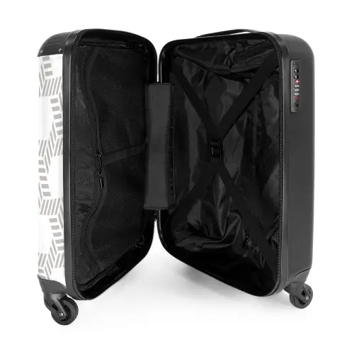 Grafisch - Patroon - Modern -  Opvallend - Begrensd NBS - Handbagage koffer - Kinderen Unisex middel 644 -binnenkant