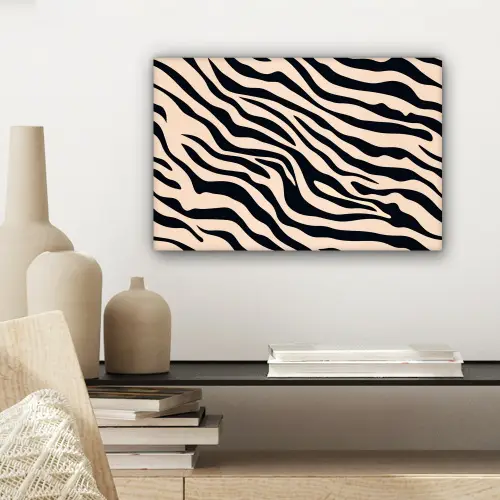 Zebraprint - Dynamisch - Roze canvas 2cm klein -sfeer6