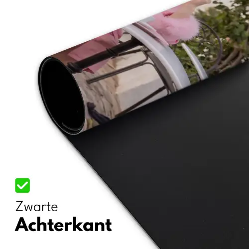Ochtendjas - Krulspelden - Roze Muismat XXL klein -sfeer2