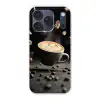 Cappuccino - Kop - Bonen - Bruin Telefoonhoesje iPhone 17 Pro klein -3d