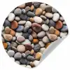Rust - Zachte - Kleuren - Stenen Wandcirkel behangsticker klein 186 -3d