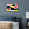 Abstract - Roze - Lappen - Vormen - Geel poster papier klein -sfeer2