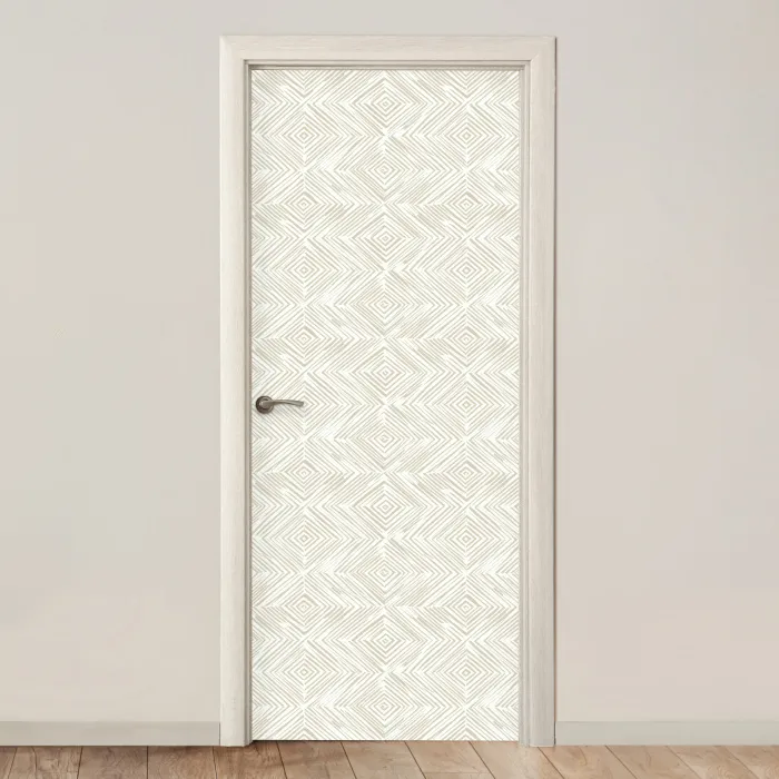 Abstract - Ruiten - Beige deurposter klein 289 -3d_beige