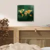 Wereldkaart - Groen - Goud plexiglas 5mm klein -sfeer4
