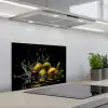 Olijven - Groen - Water - Zwart keuken achterwand spatscherm klein -3d_schuin