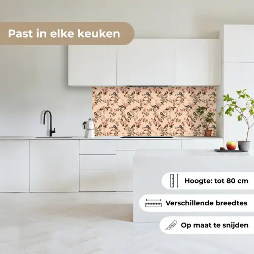 Bloesem - Koolmees - Roze keuken achterwand 2 middel 871 -sfeer4_NL