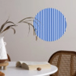 Klassiek - Strepen - Blauw Wandcirkel behangsticker klein 186 -sfeer3