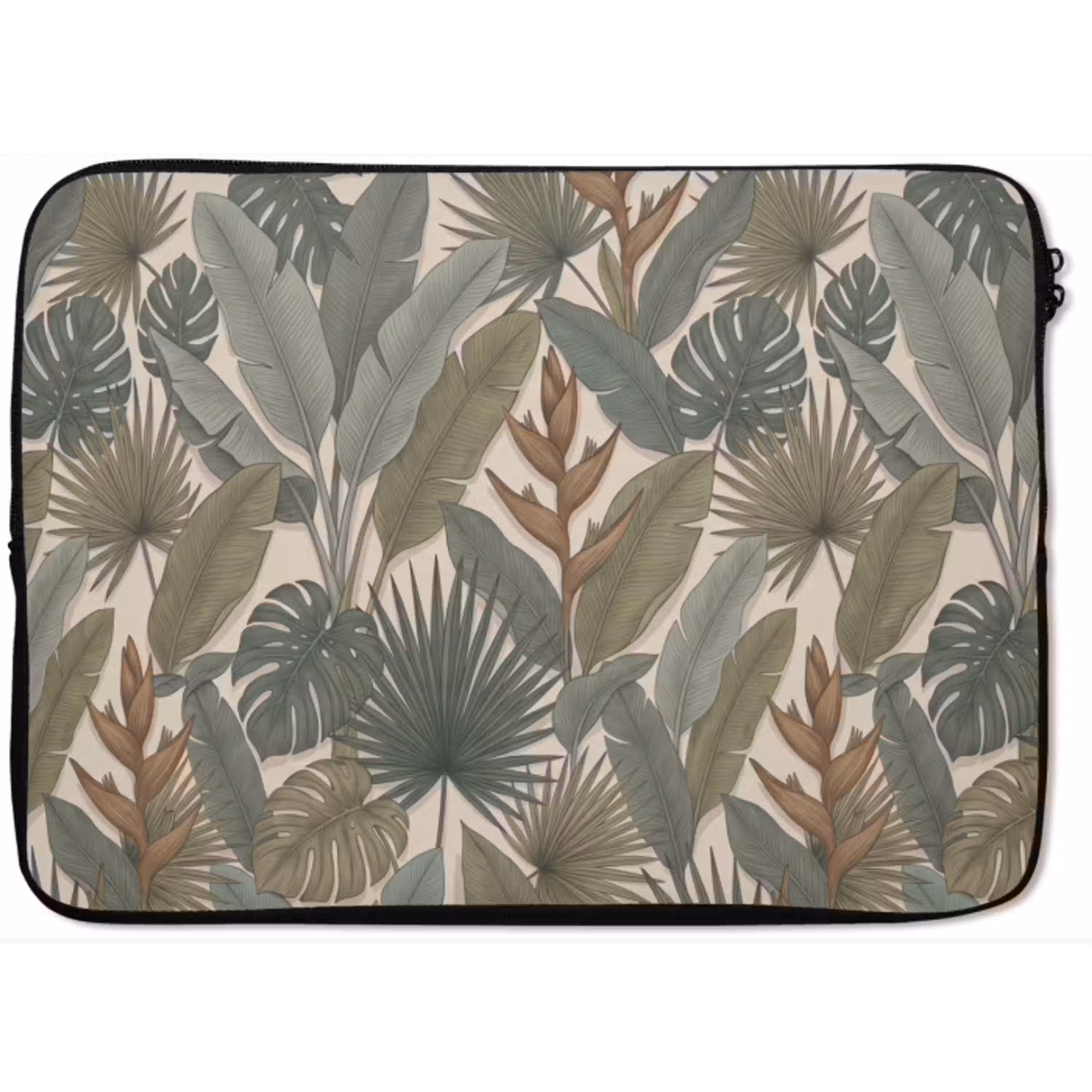 Planten - Tropisch - Natuur - Illustratie - Groen laptophoes neopreen klein -zkaufland3dotto
