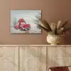 Auto - Rood - Cadeaus - Winter - Sneeuw - Kerst PET vilt klein -sfeer4