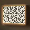 Elegant - Patroon - Zwart - Beige Light Box met batterij (Wandlamp) middel 907 -z3d_website