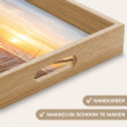Zonsondergang - Duinen - Zee Dienblad Rechthoek middel -USP_HandgreepNL