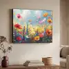 Bloemen - Natuur - Botanisch - Kunst Textielframe zwart klein -sfeer3
