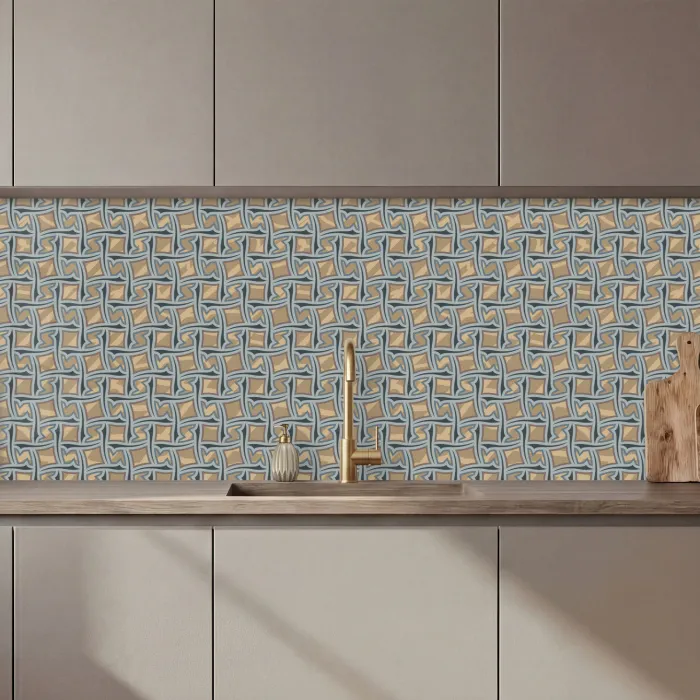 Bruin - Patronen - Geometrie keuken achterwand 2 middel 871 zz_3dshopping
