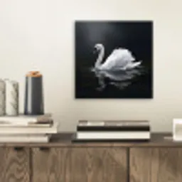 Zwaan - Water - Natuur - Realistisch - Wit aluminium wit klein -sfeer1
