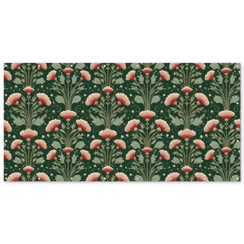 Patroon - Botanisch - Kleurrijk Balkonbeschermer Duitsland klein 596 -zz_3d