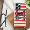 Sardines - Rood en beige strepen Hoesje iPhone 16 Pro Max met koord klein -sfeer4