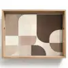 Geometrisch - Geweven structuur - Modern Dienblad Rechthoek middel -z3d_shopping