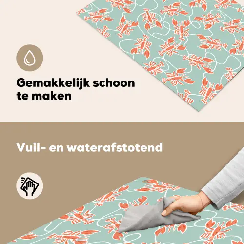 Zee - Kreeft - Groen - Oranje Inductie beschemer met haakjes klein 777 -ky-schoon-nl