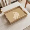 Bananen - Beige - Lijntekening - Minimalistisch Dienblad Rechthoek middel -sfeer1