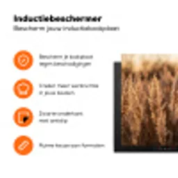 Rietpluimen - Gras - Zonsondergang - Goud - Serene Inductie beschermer vinyl 3mm klein -zzzzzzz-td-ups