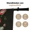 Stilleven met bloemen in een glazen vaas - Schilderij van Jan Davidsz. de Heem Wandkleed katoen klein -sfeer2