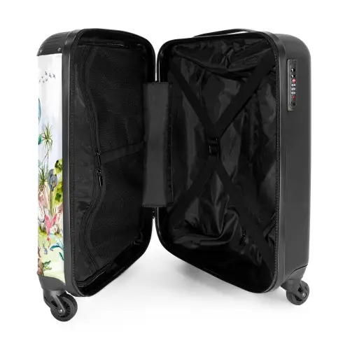 Jungle safari Koffer - NBS - Handbagage middel -binnenkant