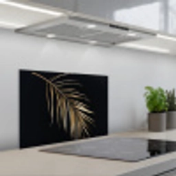 Planten - Goud - Zwart - Bladeren - Luxe keuken achterwand spatscherm klein -3d_schuin