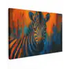 Zebra - Abstract - Blauw canvas 2cm klein -z3d