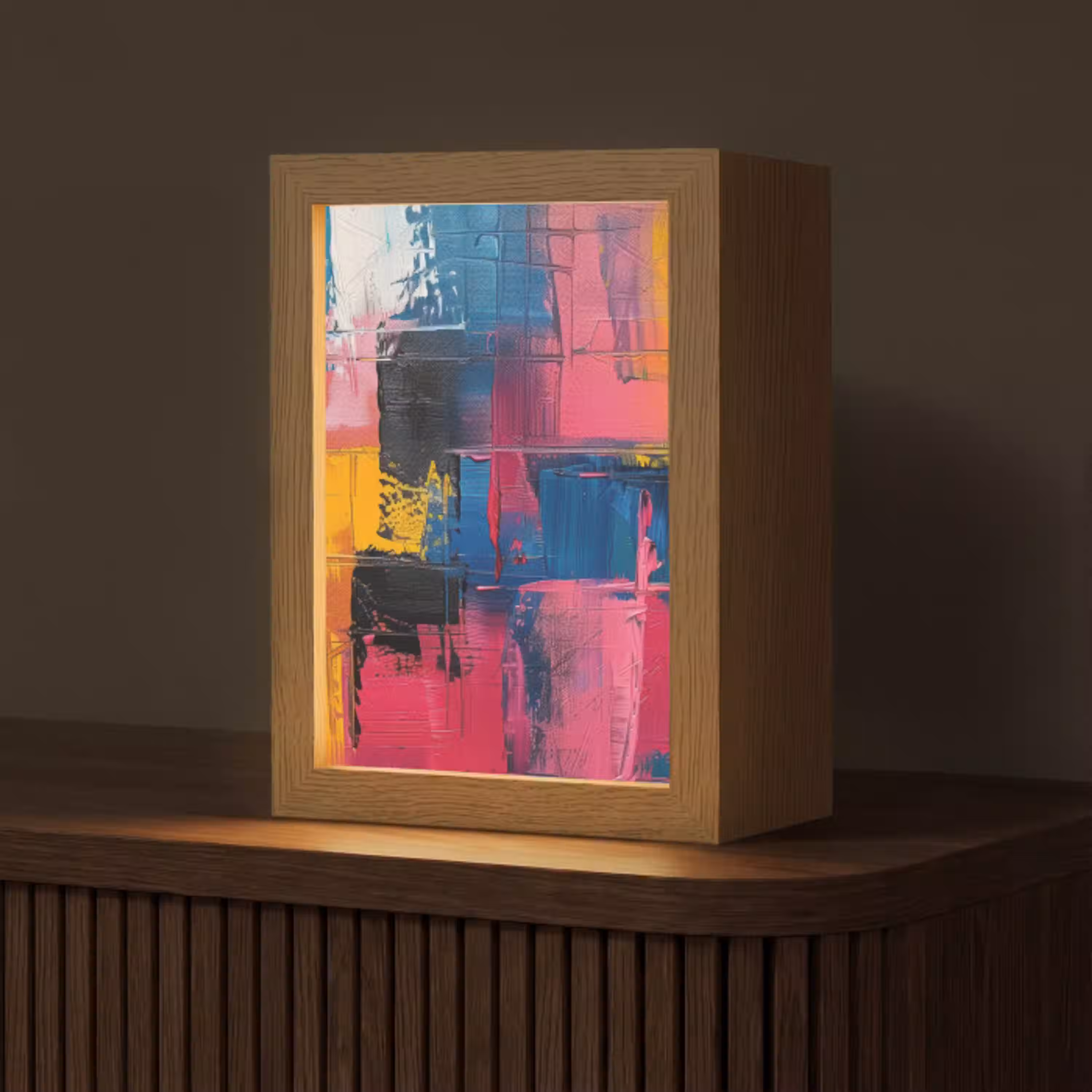 Verflook - Kunst - Modern - Abstract Light Box met kabel (Tafellamp) klein -z3d_website
