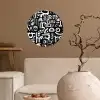 Symbolen - Abstract - Grafisch - Zwart Wandcirkel behangsticker klein -sfeer1
