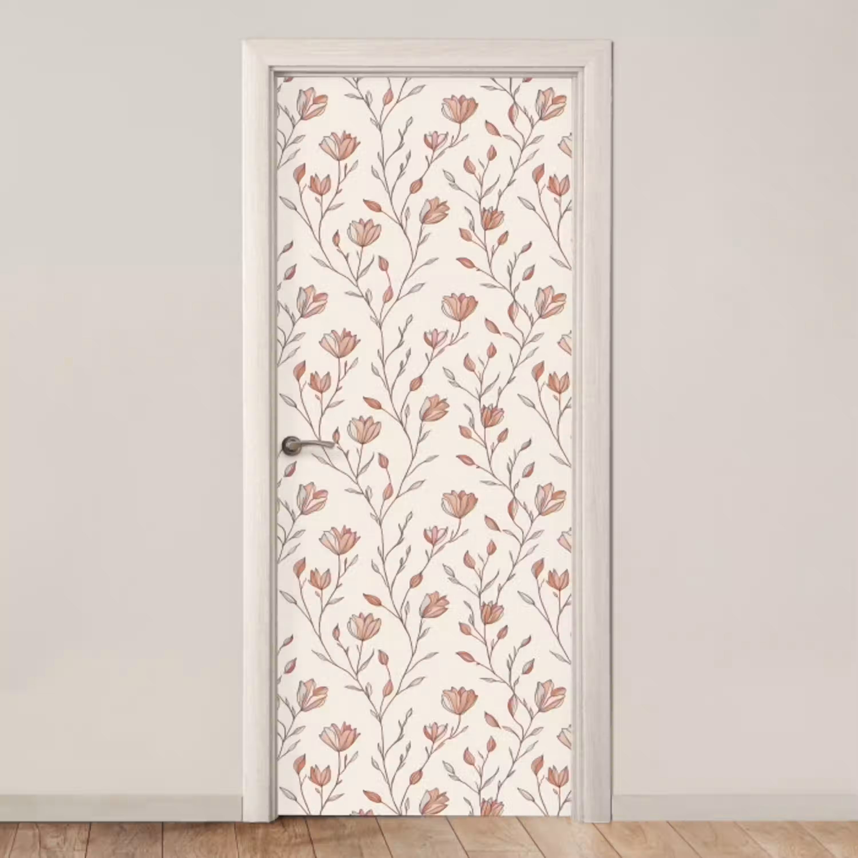 Patroon - Klassiek - Roze deurposter klein 289 -3d_beige
