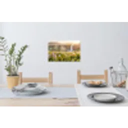Vlinders - Waterval - Bloemenveld Muursticker klein -eettafel
