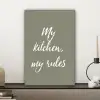 My kitchen, my rules - Spreuken - Quotes canvas 2cm klein -sfeer6