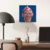 Ijsje - Hoorntje - Steentjes - Blauw aluminium wit klein -sfeer5