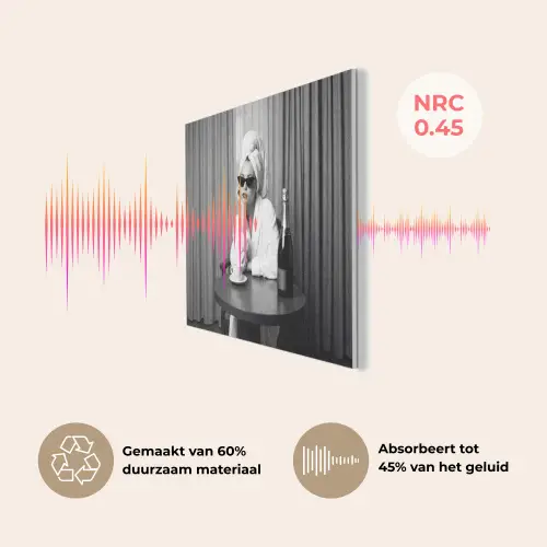 Vrouw - Bubbels - Zwart - Wit PET vilt klein -USP_NL