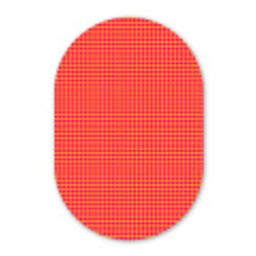 Modern - Stippen - Oranje Wandcirkel Ovaal Forex klein 630 -3d