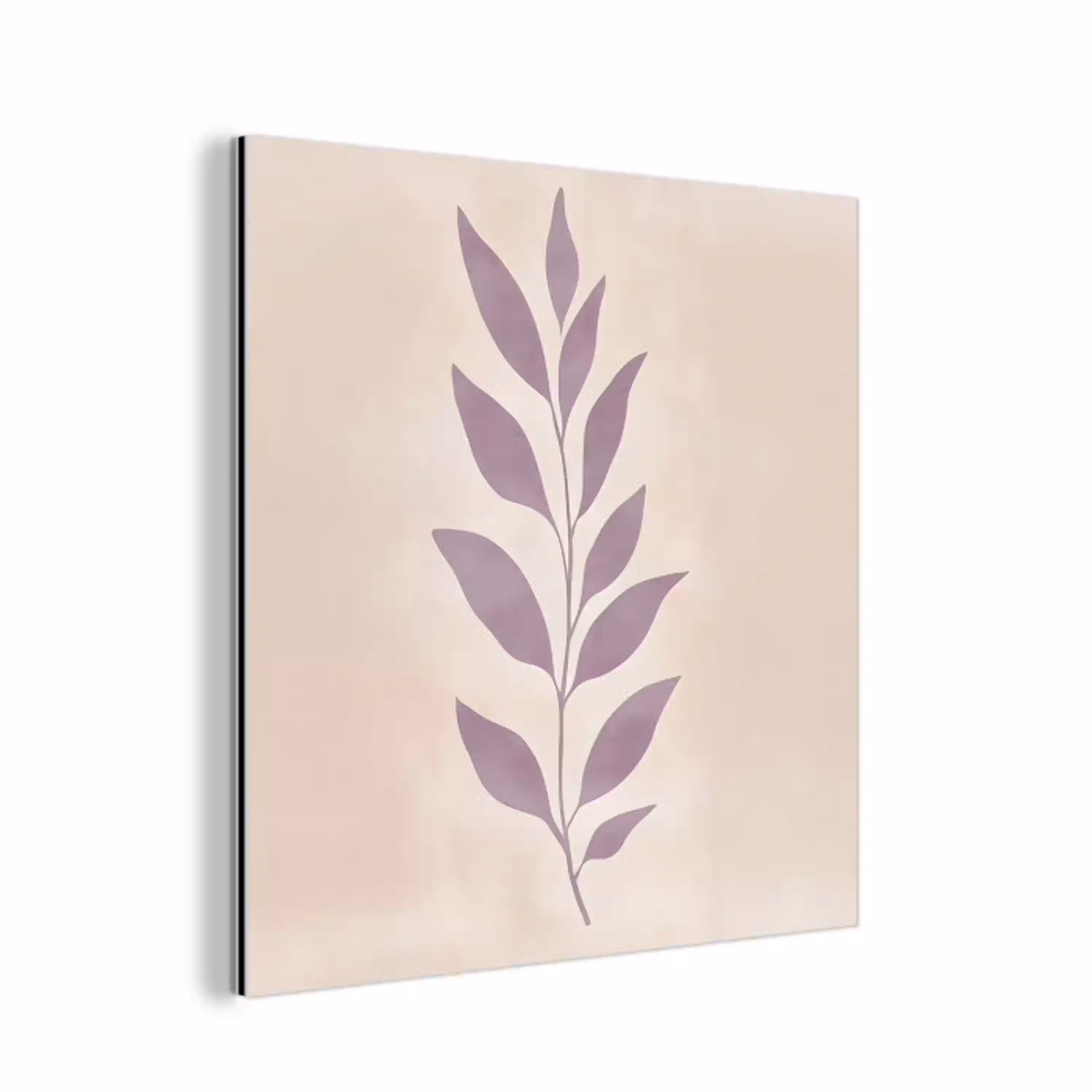 Tak - Bladeren - Minimalistisch - Beige aluminium wit klein -3d