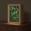 Bladeren - Regendruppels - Licht - Groen Light Box met kabel (Tafellamp) klein -z3d_website