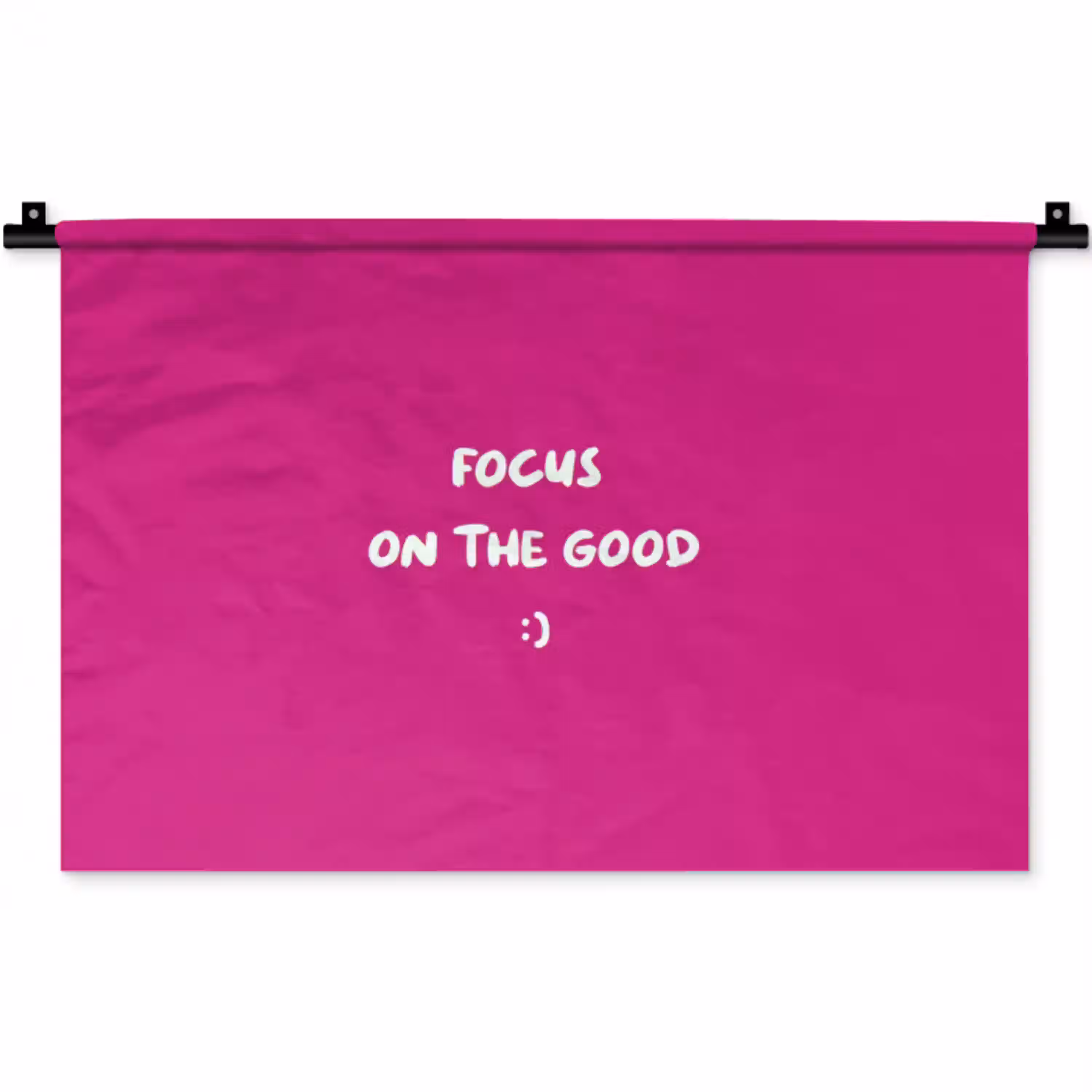 Focus - Smiley - Roze Wandkleed katoen klein -zz3d
