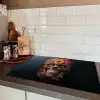 Bloemen - Kleurrijk - Schedel Inductie beschermer vinyl 3mm klein -sfeer3