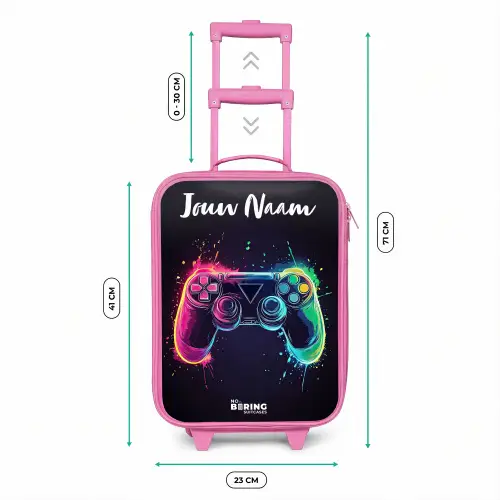 Neon - Controller - Verfspatten - Game Kinderkoffer - Roze klein -productfoto_formaten