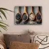 Houten - Lepels - Rijst - Zaden canvas 2cm klein -sfeer1