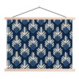 Modern - Patroon - Blauw textielposter latten blank klein 122 -3d